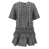 'Crinkled Check Mini' dress