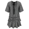 'Crinkled Check Mini' dress