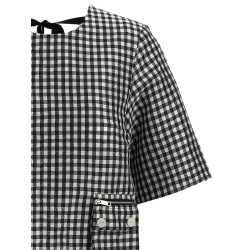 'Crinkled Check Mini' dress