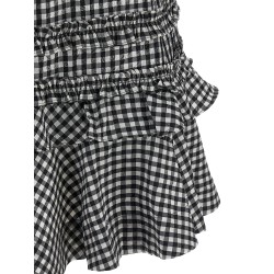 'Crinkled Check Mini' dress