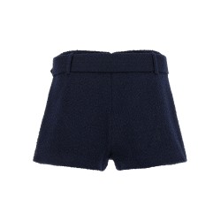 Bouclé wool skort