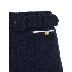 Bouclé wool skort