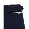 Bouclé wool skort
