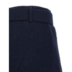 Bouclé wool skort
