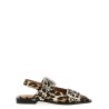'Leopard Satin Feminine Buckle' slingback