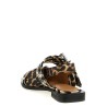 'Leopard Satin Feminine Buckle' slingback