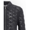 Openwork wool cardigan