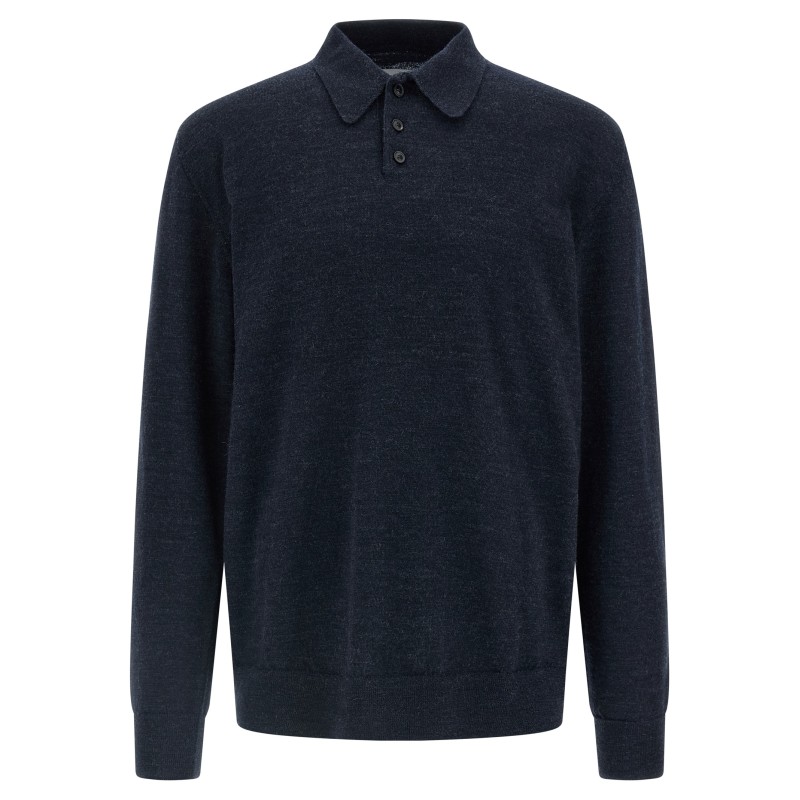 Suede patch polo shirt