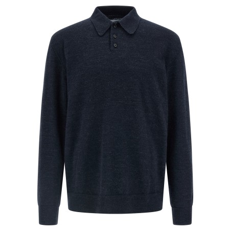 Suede patch polo shirt
