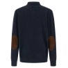 Suede patch polo shirt
