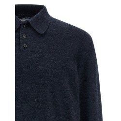 Suede patch polo shirt