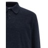 Suede patch polo shirt