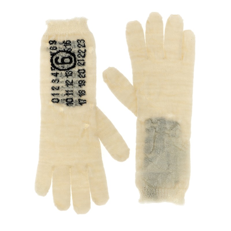 'Numeric signature MM6' gloves