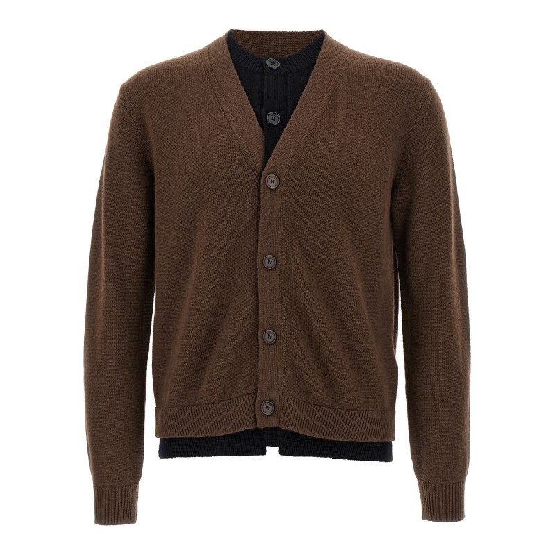 'Contrast Layered' cardigan