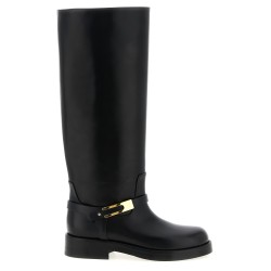 Logo strap boots