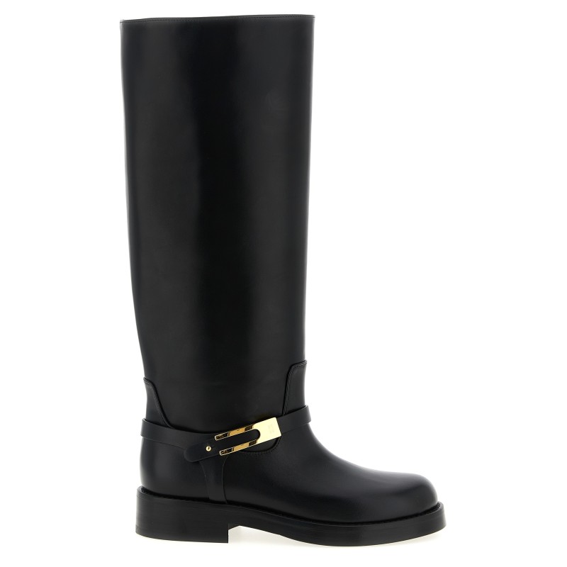 Logo strap boots