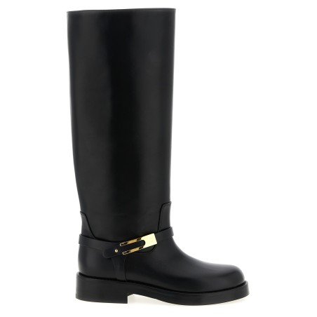 Logo strap boots