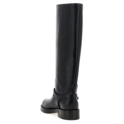 Logo strap boots