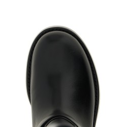 Logo strap boots