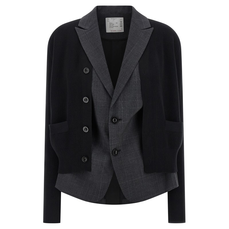 Double layer cardigan