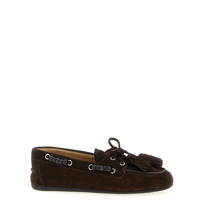 Suede boat shoe