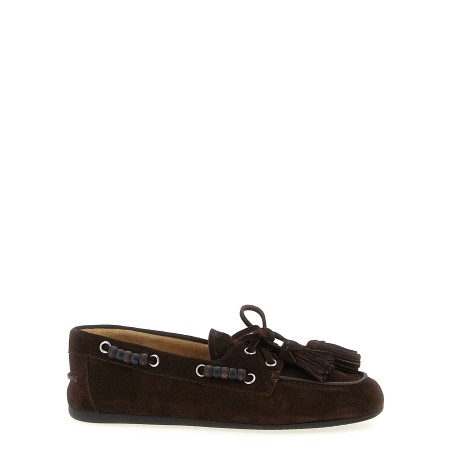 Suede boat shoe