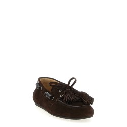 Suede boat shoe