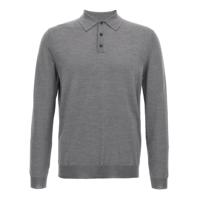 Virgin wool polo shirt