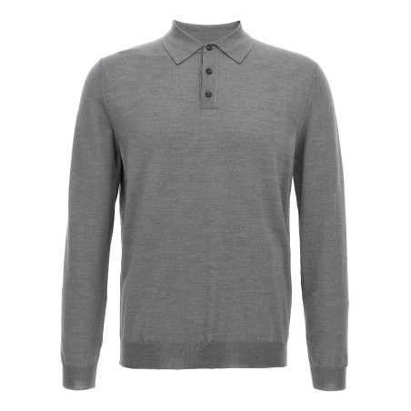 Virgin wool polo shirt