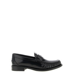 Brushed leather loafers