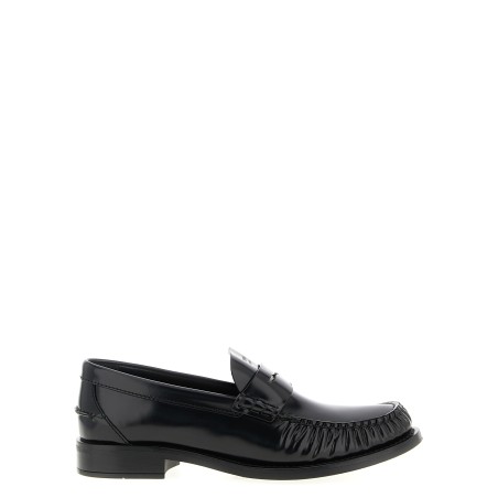 Brushed leather loafers
