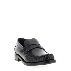 Brushed leather loafers