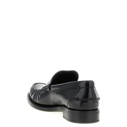 Brushed leather loafers