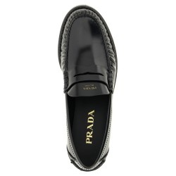 Brushed leather loafers