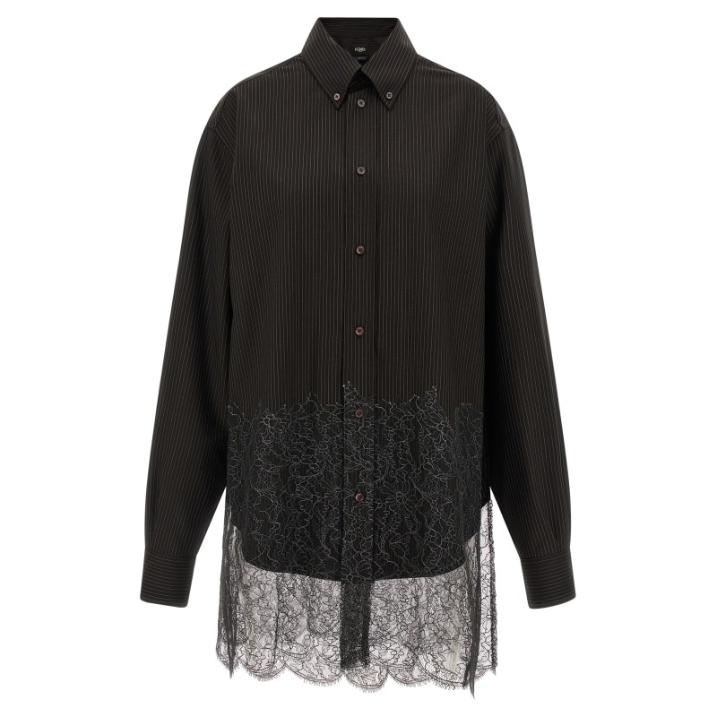 Wool and lace shirt