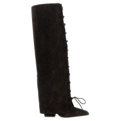 'Jane Fold Over Lace Up' boots