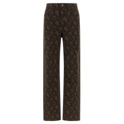 Animal print jeans