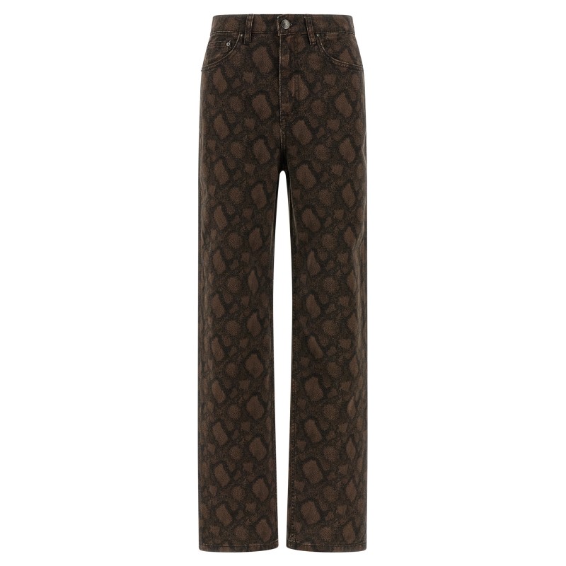Animal print jeans