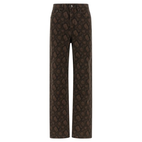 Animal print jeans