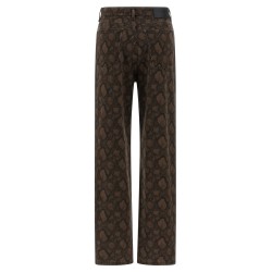 Animal print jeans