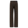 Animal print jeans