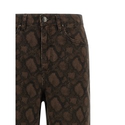 Animal print jeans