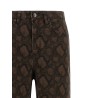 Animal print jeans