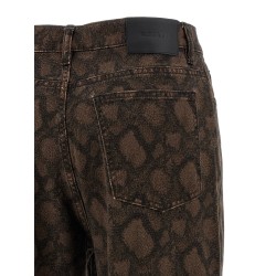 Animal print jeans