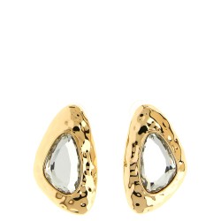'Hammered Gold Crystal' earrings