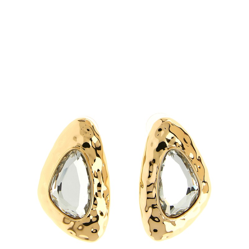 'Hammered Gold Crystal' earrings