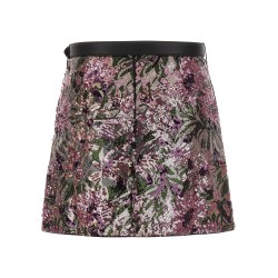 'Floral Sequin Mini' skirt