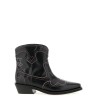 'Low Shaft Embroidered Western' ankle boots