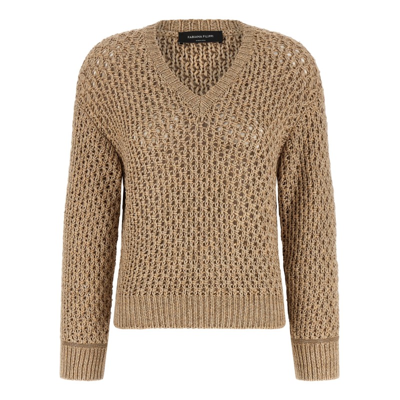 Mouliné yarn sweater