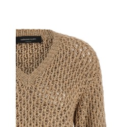 Mouliné yarn sweater